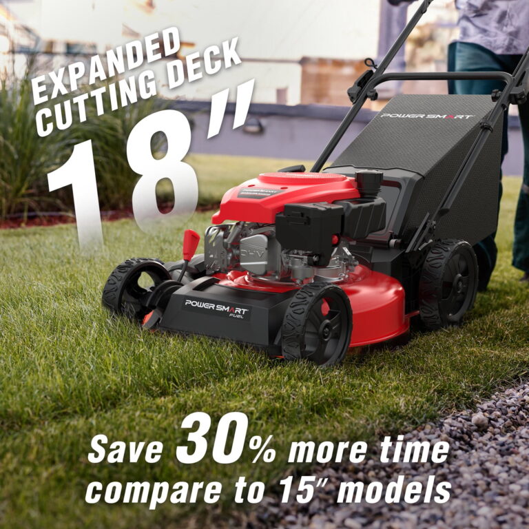 PowerSmart 18-inch Gas Push Lawn Mower 144cc 3-in-1 Engine